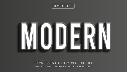 3D Modern Editable Text Effect