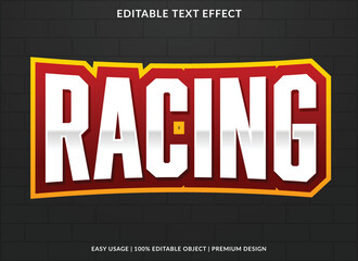 racing text effect template use for business logo and brand - obrazy, fototapety, plakaty