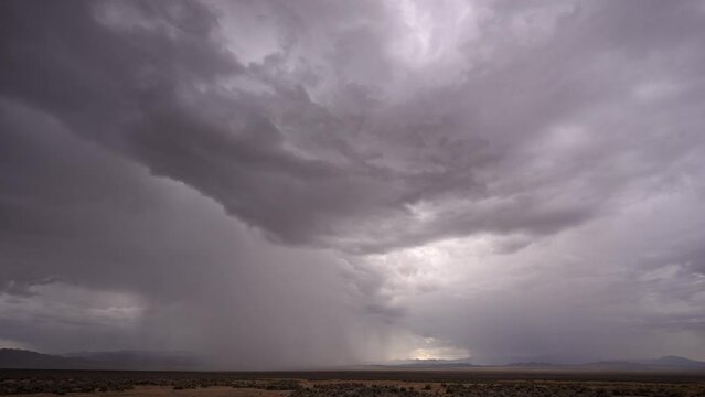 Timelapse of storm cell moving through the Utah desert during monsoon season.