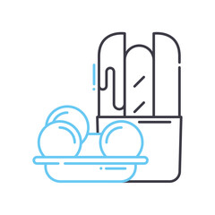convinience foods line icon, outline symbol, vector illustration, concept sign