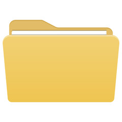 Folder icon. Flat design graphic illustration.