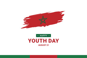 Morocco Youth Day. Vector Illustration. The illustration is suitable for banners, flyers, stickers, cards, etc.