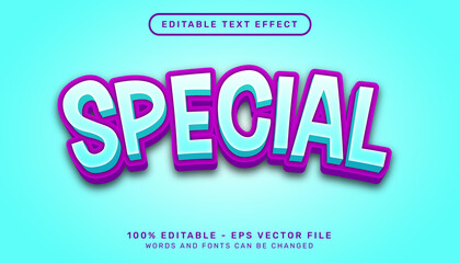 Editable text effect - special 3d style concept
