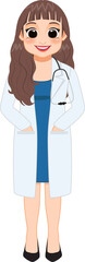 Female Doctor in Uniform clipart, Professional medical workers, Sublimation designs,mascot PNG