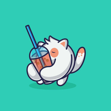 Logo Mascot Cat Chibi Animal Illustration