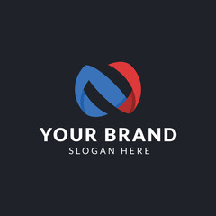 Flat design N logo template collection