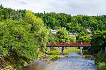 Obraz premium 【岐阜県】飛騨高山の宮川と中橋