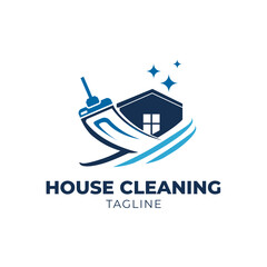 Fototapeta premium Home Cleaning logo, suitable for real estate cleaning services