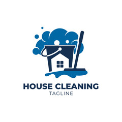 Home Cleaning logo, suitable for real estate cleaning services