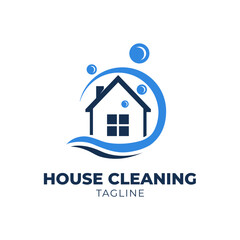 Home Cleaning logo, suitable for real estate cleaning services