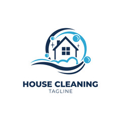 Home Cleaning logo, suitable for real estate cleaning services