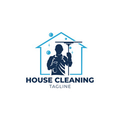 Home Cleaning logo, suitable for real estate cleaning services
