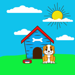Obraz na płótnie Canvas dog house vector illustration