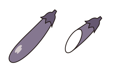 長ナスののイラスト素材。