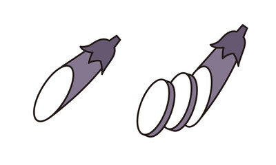 長ナスののイラスト素材。