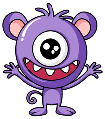 Cute one eyed monster character