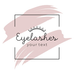 Vector logo of a beauty salon. Master lashes. Beauty salon, eyelash master, spa, relax. Makeup artist logo.