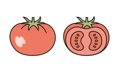 トマトのイラスト素材。