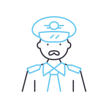 recommend clip art: commander line icon, outline symbol, vector illustration, concept sign