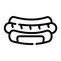 hotdog line icon
