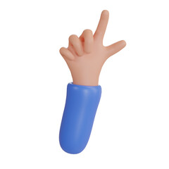 3d hand gesture icon illustration rendering