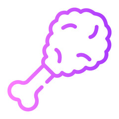 Fried Chicken gradient icon