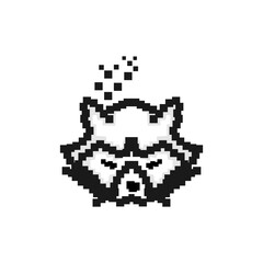 Fototapeta premium pixel fox logo design