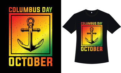 Columbus day t-shirt design