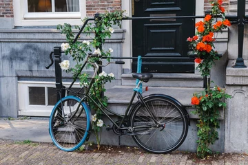  Blue bike in Amsterdam, Netherlands © mbruxelle