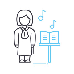 compositor line icon, outline symbol, vector illustration, concept sign