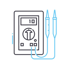 electrical service line icon, outline symbol, vector illustration, concept sign