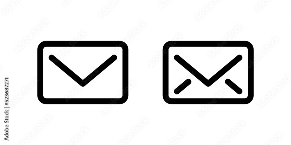 Poster message icon vector in line style. envelope sign symbol