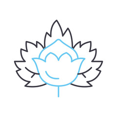 acorn line icon, outline symbol, vector illustration, concept sign