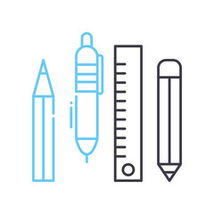 educational equipment line icon, outline symbol, vector illustration, concept sign
