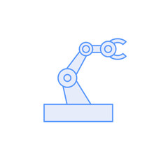 Robot arm vector for website symbol icon presentation