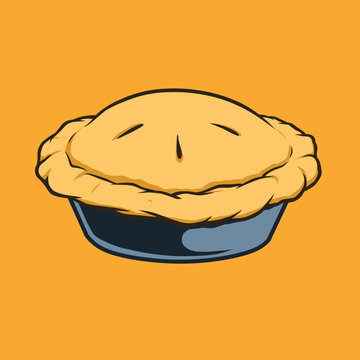 vector illustration of an pie