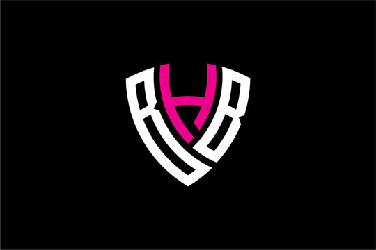 BHB creative letter shield logo design vector icon illustration