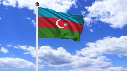 Azerbaijan National Flag Flying 4K 