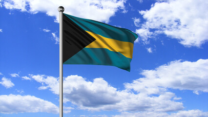 The Bahamas National Flag Flying 4K 
