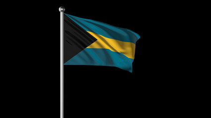 The Bahamas National Flag Flying 4K 