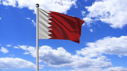 Bahrain Flag Flying 4K Video
