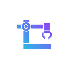 Robot arm vector for website symbol icon presentation