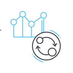 data line icon, outline symbol, vector illustration, concept sign