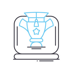 education degree line icon, outline symbol, vector illustration, concept sign