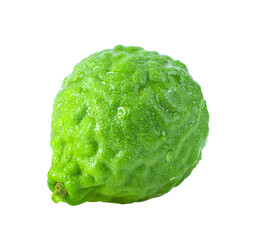 Bergamot or kaffir isolated in transparent png format