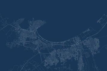 Map of the city of la serena and coquimbo chile