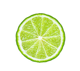 Bergamot or kaffir isolated in transparent png format
