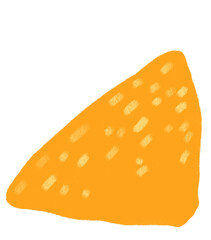 Corm tortilla chip mexican food cartoon doodle pastel style illustration