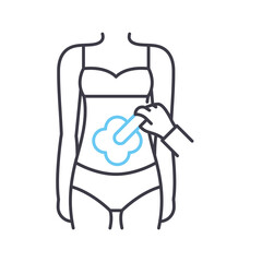 body spa line icon, outline symbol, vector illustration, concept sign