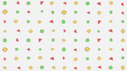 Baby colorful basic geometric shape pattern. Vector illustration